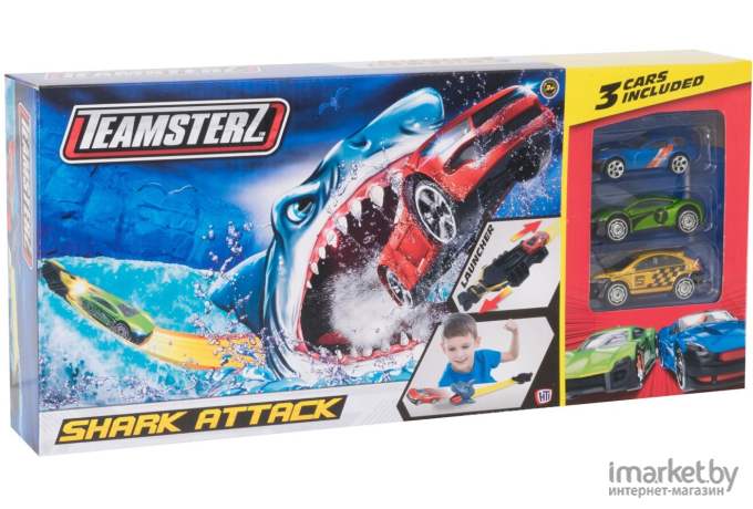 Игровой набор Teamsterz Трек и 3 машинки Shark Attack (1416435.00)