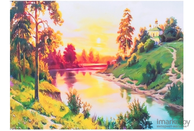 Картина по номерам Darvish Закат на реке DV-4358-79