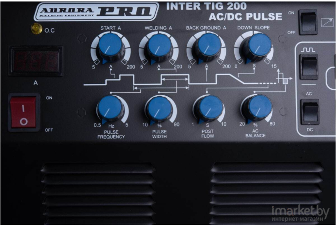 Сварочный инвертор Aurora InterTig 200 AC/DC Pulse Mosfet + Маска сварщика Хамелеон Sun 7 Tig Master 2-Levels (InterTig 200+Sun7TM)
