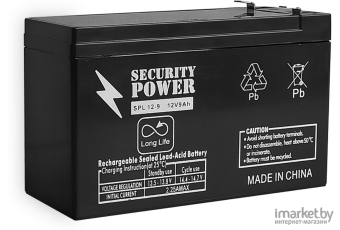 Аккумуляторная батарея Security Power SPL 12-9 F2 12V/9Ah