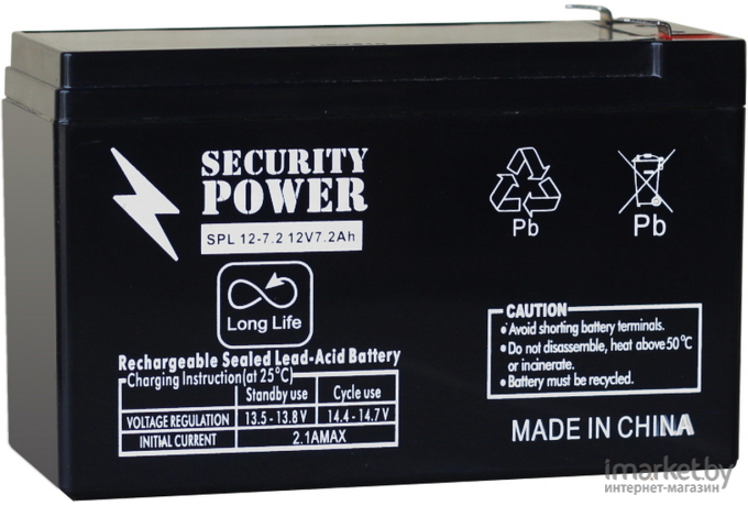 Аккумуляторная батарея Security Power SPL 12-7,2 F2 12V/7.2Ah