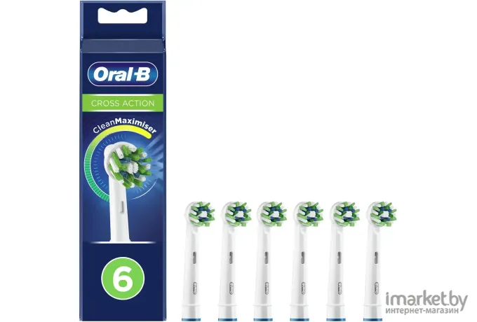Сменная насадка Oral-B Cross Action CleanMaximizer 6шт (EB50RB6)