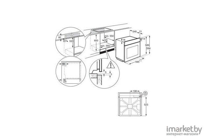 Духовой шкаф Electrolux EOF3H70V черный