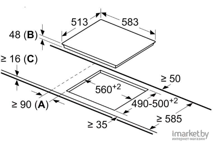 Варочная поверхность Bosch PKE645BB2E черный