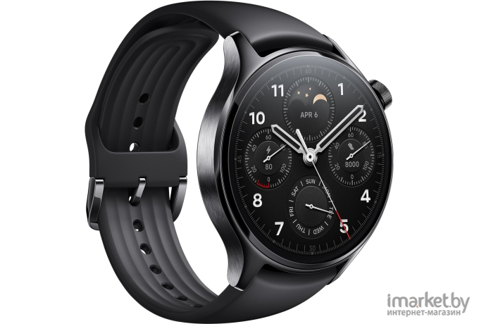 Смарт-часы Xiaomi Watch S1 Pro M2135W1 Black + Black Fluororubber Strap (BHR6013GL)