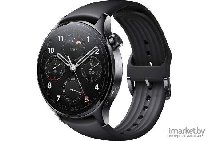 Смарт-часы Xiaomi Watch S1 Pro M2135W1 Black + Black Fluororubber Strap (BHR6013GL)