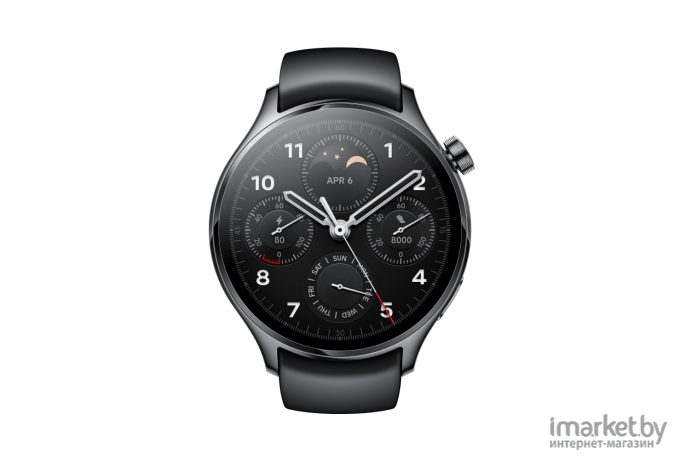 Смарт-часы Xiaomi Watch S1 Pro M2135W1 Black + Black Fluororubber Strap (BHR6013GL)