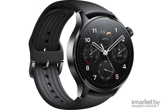 Смарт-часы Xiaomi Watch S1 Pro M2135W1 Black + Black Fluororubber Strap (BHR6013GL)