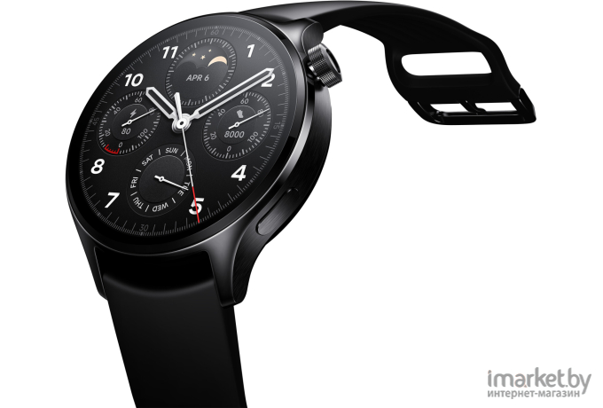 Смарт-часы Xiaomi Watch S1 Pro M2135W1 Black + Black Fluororubber Strap (BHR6013GL)