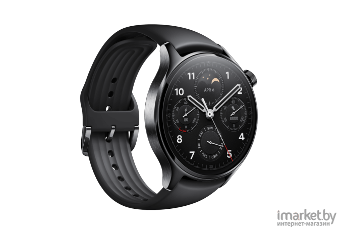 Смарт-часы Xiaomi Watch S1 Pro M2135W1 Black + Black Fluororubber Strap (BHR6013GL)