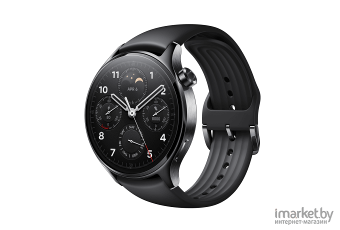 Смарт-часы Xiaomi Watch S1 Pro M2135W1 Black + Black Fluororubber Strap (BHR6013GL)