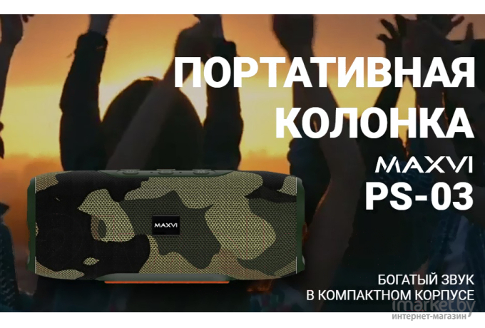 Беспроводная колонка Maxvi PS-03 черный