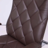 Офисное кресло AksHome Верона В хром натуральная кожа коричневый