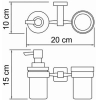 Держатель для стакана и дозатора Wasserkraft Lippe K-6589