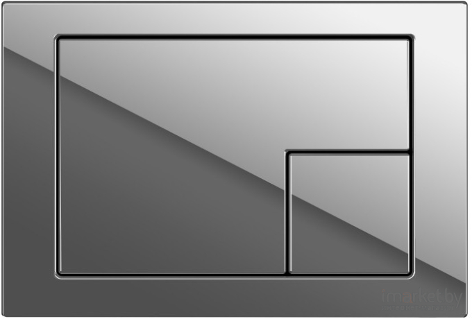 Кнопка Cersanit Corner пластик хром матовый (64107)