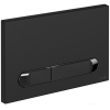 Кнопка Cersanit Estetica пластик черный матовый/рамка хром (64112)