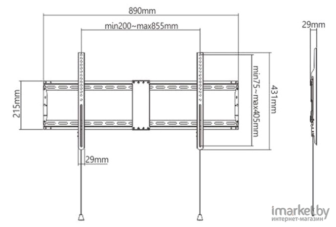 Кронштейн Gembird WM-90F-01