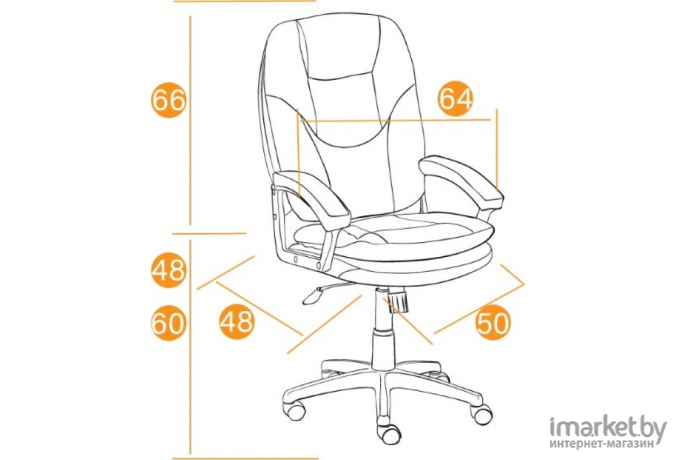 Офисное кресло Tetchair Comfort LT кожзам коричневый (12185)