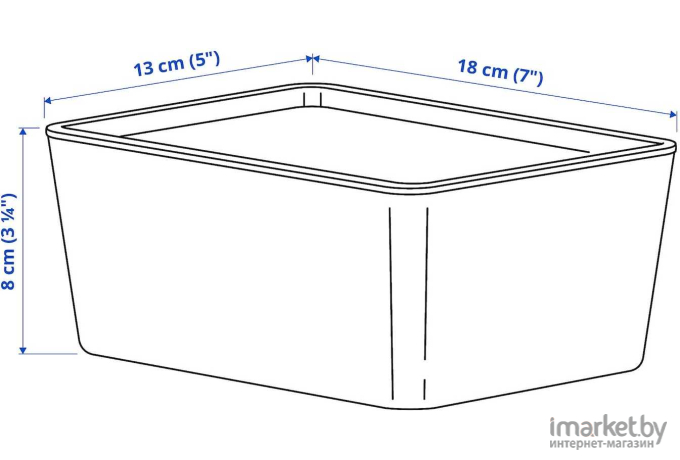 Контейнер Ikea Куггис белый (404.858.54)