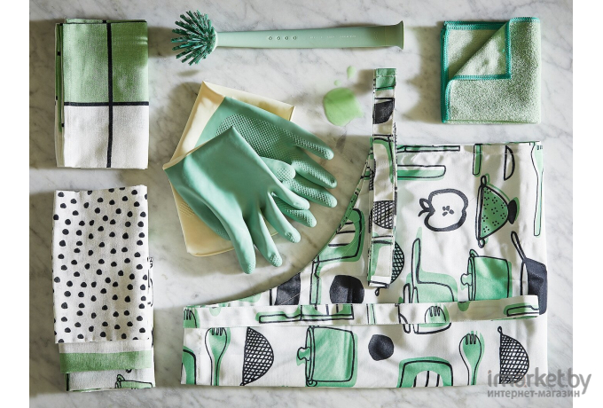 Перчатки хозяйственные Ikea Ринниг M зеленый (404.767.79)
