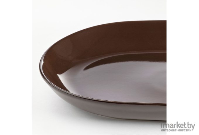 Блюдо Ikea Фэргклар коричневый (405.291.36)