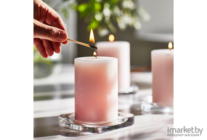 Набор ароматических свечей Ikea Лунаре жасмин розовый (105.021.38)
