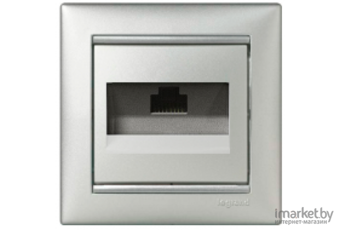 Розетка Legrand Inspiria 1хRJ-45 UTP CAT5E алюминий (673827)