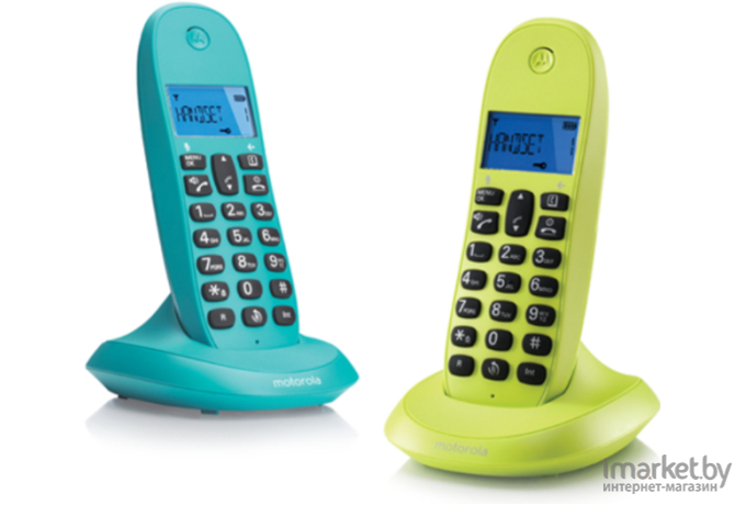 Радиотелефон Motorola C1001LB+ бирюзовый