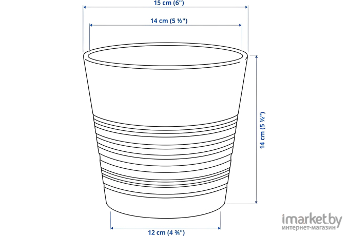 Кашпо Ikea Мускот белый (503.081.96)