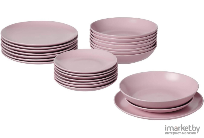 Наборы посуды Ikea Фэргклар светло-розовый (604.782.25)