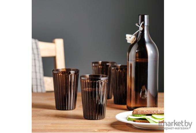 Набор стаканов Ikea Вардаген коричневый (305.305.26)