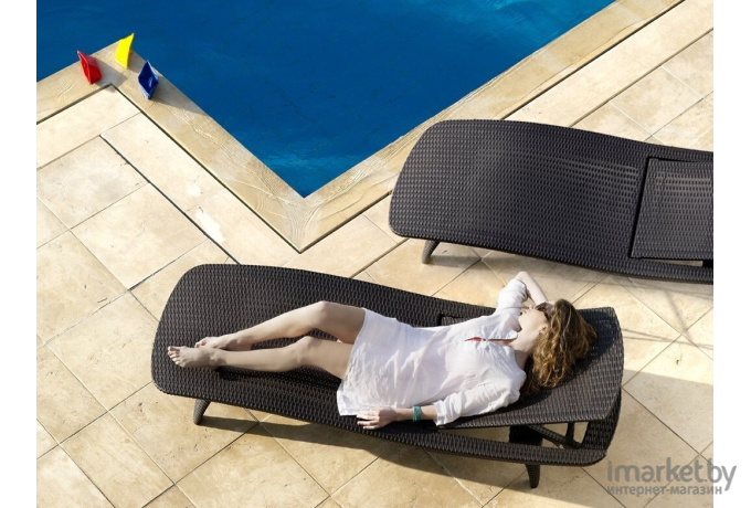 Шезлонг Keter Pacific Lounger графит (230674)