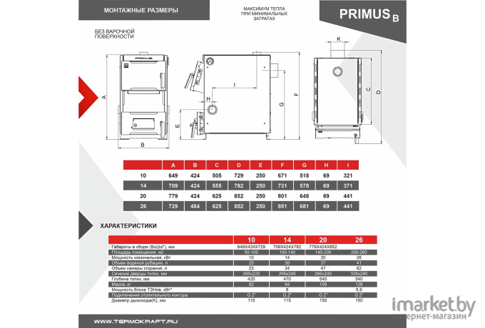 Котел Термокрафт Primus 10кВт (TPR-10)