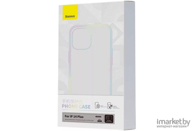 Накладка силиконовая Baseus P60151104201-02 Simple Series 2 для iPhone 14 Plus, прозрачная