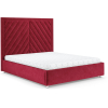 Кровать Mebel-Ars Мишель 160 бархат красный Star Velvet 3 Dark Red (М1-13-1)