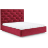 Кровать Mebel-Ars Рица 160 бархат красный Star Velvet 3 Dark Red (М1-15-1)