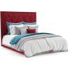 Кровать Mebel-Ars Треви 160 бархат красный Star Velvet 3 Dark Red (М1-17-1)