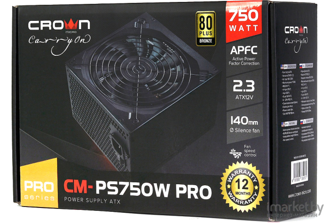 Блок питания Crown CM-PS750W ver2.0 PRO 750W