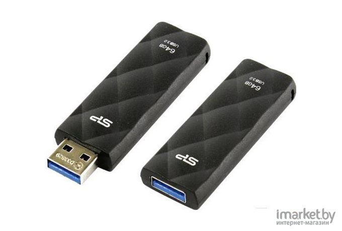 USB-Flash Silicon-Power Blaze B20 64GB Black (SP064GBUF3B20V1K)