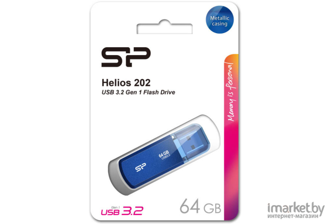 USB-Flash Silicon-Power Helios 202 64GB Blue (SP064GBUF3202V1B)