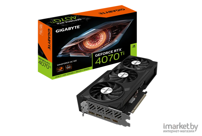 Видеокарта GigaByte GeForce RTX 4070 Ti Windforce OC 12GB RTL (GV-N407TWF3OC-12GD)