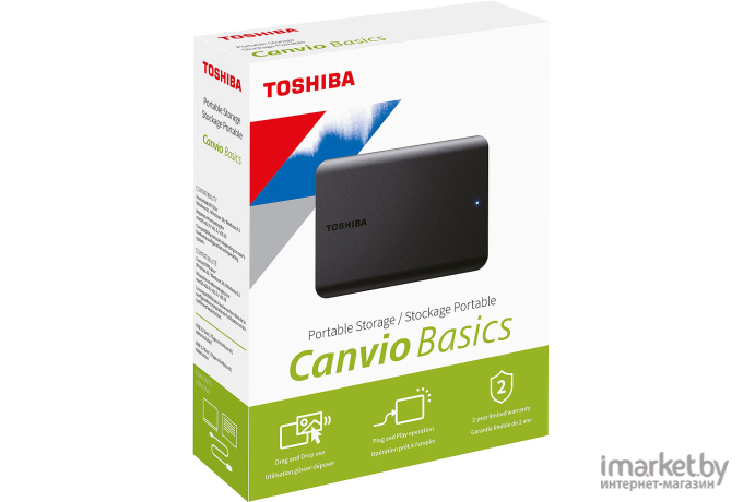 Внешний жесткий диск Toshiba Canvio Basics 4TB черный (HDTB540EK3CA)