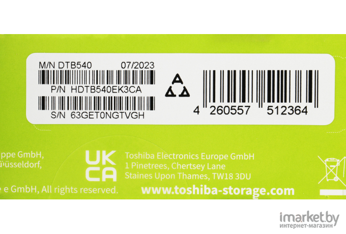 Внешний жесткий диск Toshiba Canvio Basics 4TB черный (HDTB540EK3CA)