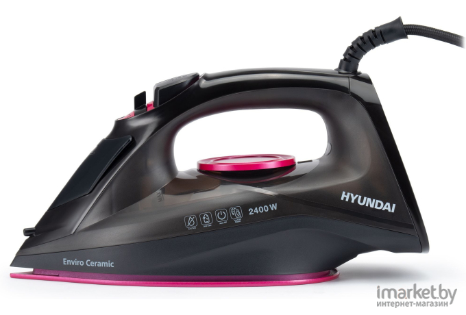 Утюг Hyundai H-SI01559 черный/розовый