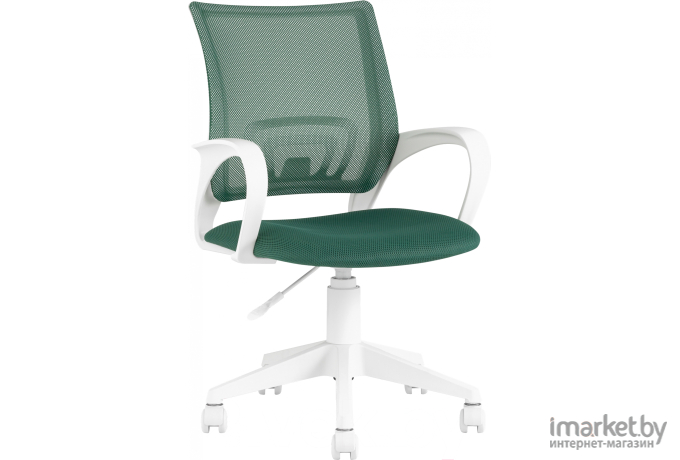 Офисное кресло TopChairs ST-Basic-W зеленый/пластик белый