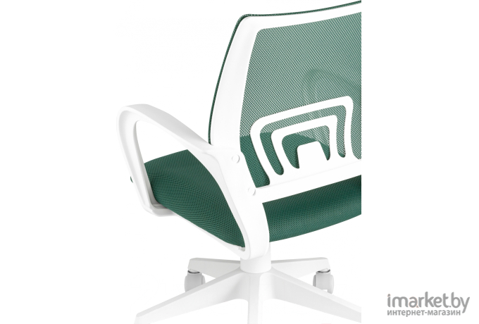 Офисное кресло TopChairs ST-Basic-W зеленый/пластик белый