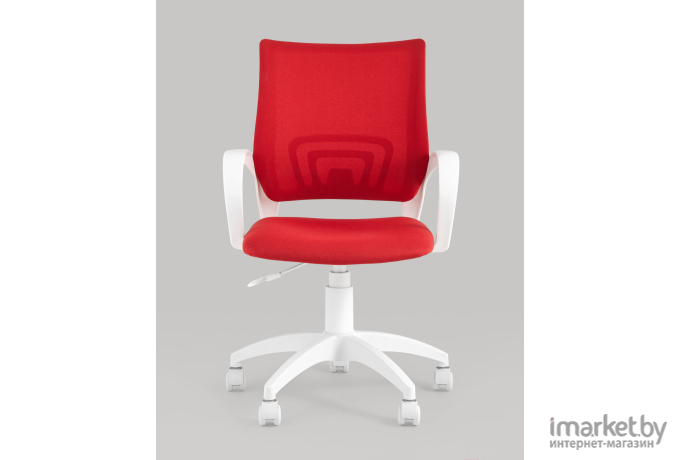 Офисное кресло TopChairs ST-Basic-W ткань красный/пластик белый (ST-BASIC-W/26-22)