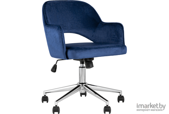 Офисное кресло Stool Group Кларк велюр синий (CLARKSON BLUE CHROME)