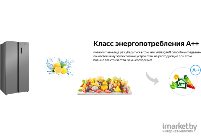 Холодильник Weissgauff Wsbs 600 X NoFrost Inverter (430809)