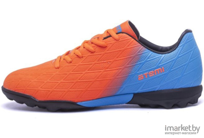 Бутсы футбольные Atemi SBA-005 Turf р.44 оранжевый/голубой